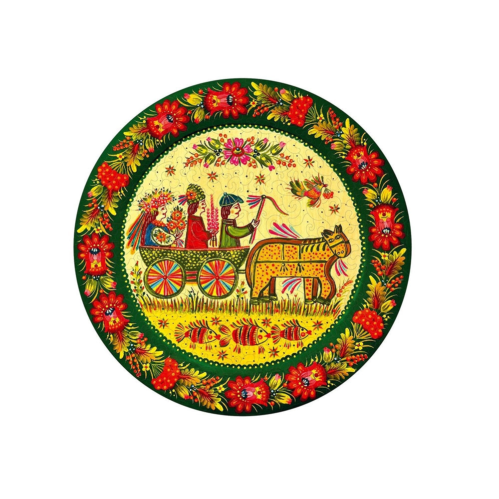 Дерев’яний пазл Петриківське весілля