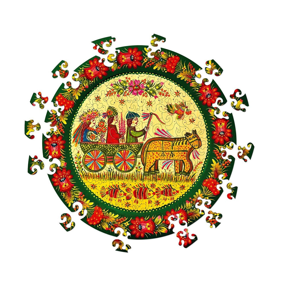 Дерев’яний пазл Петриківське весілля